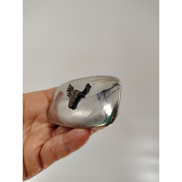 Vintage Cowboy Belt Buckle Steer Bull Head Country Western Rodeo 2.5” X 1.5” USA - Picture 2 of 8